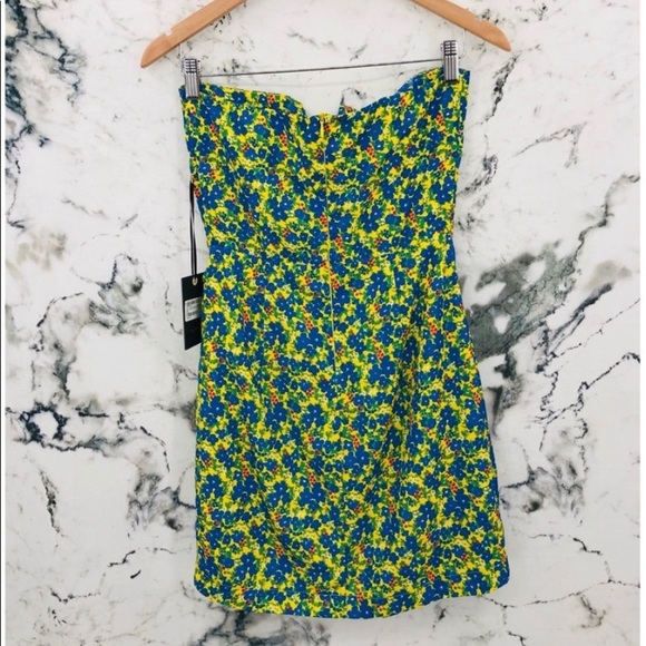 Anthropologie NWT 4SI3NNIA Raiza Yellow Floral Mini Dress NEW - Picture 2 of 5